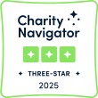 Charity Navigator Three-Star Rating Badge 2025